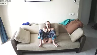 Amateur action featuring a caught sister that loves teasing her wet tight hole