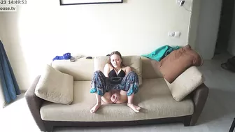 Amateur action featuring a caught sister that loves teasing her wet tight hole