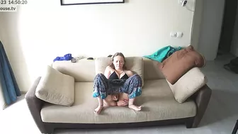 Amateur action featuring a caught sister that loves teasing her wet tight hole