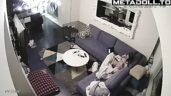 Hidden cam was put in the room so he caught sister doing some naughty stuff