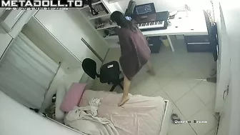 I caught sister playing with her pussy after she finished with the music playing I caught sister playing with her pussy after she finished with the music playing