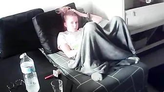 He caught sister playing with her pussy while looking directly at the camera