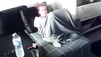 He caught sister playing with her pussy while looking directly at the camera