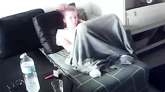 He caught sister playing with her pussy while looking directly at the camera