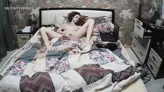 A skinny brunette with long legs is a caught sister as she is pleasuring herself