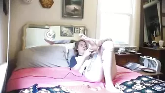 Young girl with light hair is a caught sister that loves making herself cum