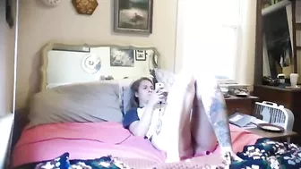 Young girl with light hair is a caught sister that loves making herself cum