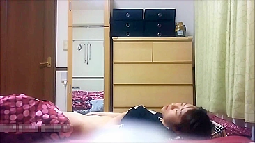 Adorable caught sister removes her panties and plays until she cums and trembles