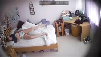 Skinny caught sister can not help but start touching her small tits and hole