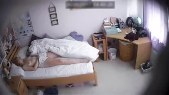 Skinny caught sister can not help but start touching her small tits and hole