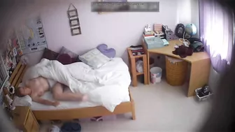 Skinny caught sister can not help but start touching her small tits and hole