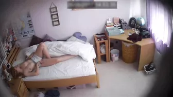 Skinny caught sister can not help but start touching her small tits and hole