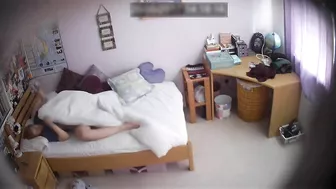 Skinny caught sister can not help but start touching her small tits and hole