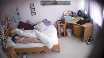 Skinny caught sister can not help but start touching her small tits and hole