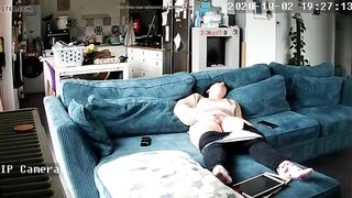 Chubby brunette being the star of this solo caught sister masturbating vid