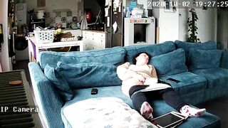 Chubby brunette being the star of this solo caught sister masturbating vid