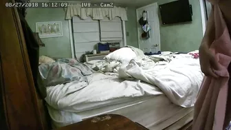 Bored brunette had no idea she ended up being a caught sister while masturbating