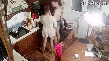 Fucking between a caught sister and her stepbrother shown on the hidden cam