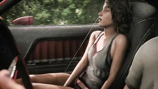 Clementine from Walking Dead featured in a truly twisted car fucking movie