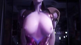 Widowmaker POV hentai riding with big purple boobies flying in your face