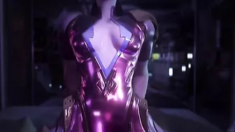 Widowmaker POV hentai riding with big purple boobies flying in your face