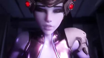 Widowmaker POV hentai riding with big purple boobies flying in your face