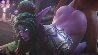 Tyrande Whisperwind hentai action with gangbanging and other filthy stuff