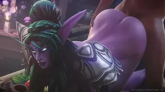 Tyrande Whisperwind hentai action with gangbanging and other filthy stuff