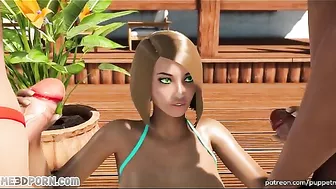 Bikini hentai action showing girls that have hard futa dicks to suck and fuck