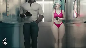 Hentai fuck scene showing a cheating hipster girl that prefers black dicks