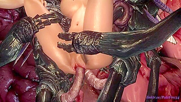 Call of Cthulhu - Hentai scene with twisted insectoid creatures that fuck hard