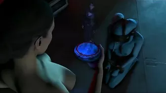 This horny girl with huge breasts is going to ride your cock in a wicked way