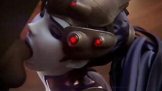 Widowmaker wants to make him lose control as she uses her sexy mouth here