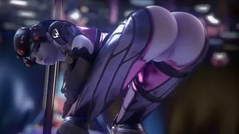 Widowmaker wants to make him lose control as she uses her sexy mouth here Widowmaker wants to make him lose control as she uses her sexy mouth here