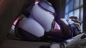 Widowmaker wants to make him lose control as she uses her sexy mouth here Widowmaker wants to make him lose control as she uses her sexy mouth here