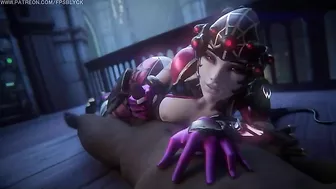 Widowmaker wants to make him lose control as she uses her sexy mouth here