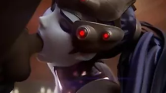 Widowmaker wants to make him lose control as she uses her sexy mouth here