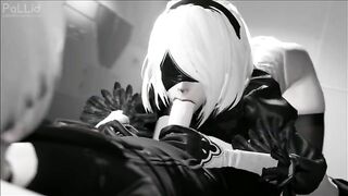 2B hentai compilation with a great deal of dick riding and filthy orgasms