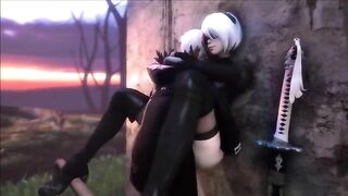 2B hentai compilation with a great deal of dick riding and filthy orgasms