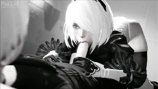 2B hentai compilation with a great deal of dick riding and filthy orgasms