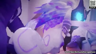 League of Legends hentai screwing with the horniest girls cumming happily