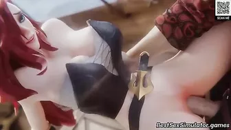 League of Legends hentai screwing with the horniest girls cumming happily