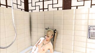 Marie Rose shows her small tits and wet pussy as she masturbates with no shame