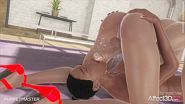 Futanari fucking featuring two girls that have great bodies and ready to cum