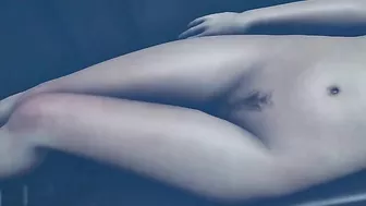 Submissive girl lets him lick her feet as he fucks her on a space station