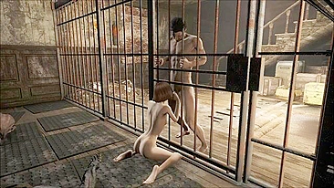 Fallout 4 girl is going to deepthroat that penis while she is still behind bars