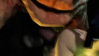 Dead or Alive girl with natural boobs gets fucked sideways until she cums too