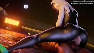 3D Spider Gwen fucking with cowgirl action and the hottest fucking orgasms