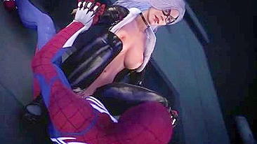 3D Spider Gwen fucking with cowgirl action and the hottest fucking orgasms