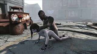 Limitless pleasure for Tifa from FFF in Fallout 4 with degarding fucking